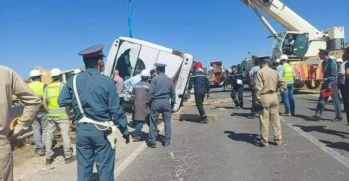 قتلى وجرحى في حادث انقلاب حافلة بالقرب من خريبكة