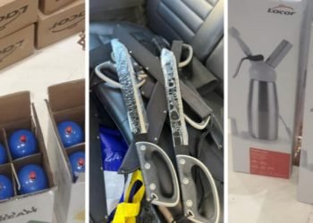 حجز 7664 كبسولة من “غاز الضحك” وأسلحة بيضاء بحوزة موقوفين بطنجة